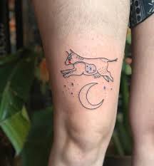 The Cow Jumped Over The Moon Cow Tattoo Pretty Tattoos Cherub Tattoo