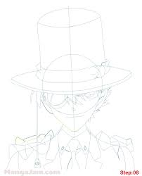 How to Draw Kaito Kuroba from Magic Kaito - MANGA-JAM.com