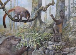 Antillothrix Bernensis And Neoncnus Dousmani Browsing In The Carribbean Of The Pleistocene Epoch By Peter Sc Prehistoric Wildlife Prehistoric Animals Megafauna