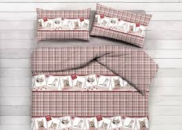 Set di lenzuola per letto matrimoniale standard, per chi ama la qualità al giusto prezzo. Completo Lenzuola In Morbida Flanella Disegno Gatti