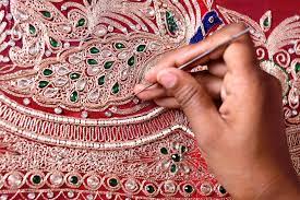 Zari zardozi is a style of embroidery that came to India from central Asia in the 12th century and like most crafts, was patronised by the affluent and courtly classes. In earlier
