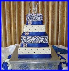 Royal Blue Squares With Bling Square Wedding Cakes Royal Blue Wedding Cakes Royal Blue Cake Royal Blue Wedding