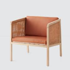 Tesso Lounge Chair Modern Wood Cane Lounge Chair At The Citizenry Comfy Living Room Furniture Furniture Handcrafted Chair