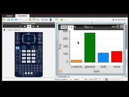 use the ti nspire to create a bar graph and pie chart