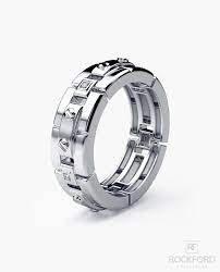 Rex Gold Mens Wedding Band With 0 10 Ct Diamonds