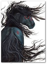 Majestic Black Stallion Native American Spirit Horse Art Etsy Horse Art Print Horse Art Horse Artwork