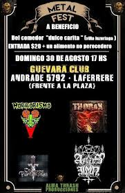 Portal sobre la ciudad villa luzuriaga con noticias, información e imágenes y videos. Horrorismo En Metal Fest A Beneficio Del Comedor Dulce Carita Villa Luzuriaga Domingo 30 De Agosto En Guevara Club Andrade 5792 Laferrer Dulces Alimentos Villa
