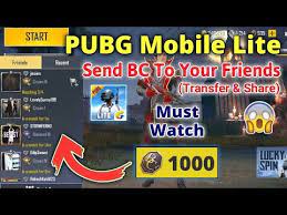 How To Send Bc In Pubg Mobile Lite Pubg Mobile Lite Me Bc Send Kaise Kare Share Transfer Bc Youtube Download Hacks Lite Thank You Friend