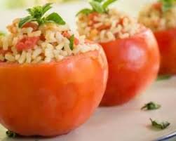 Recette De Tomates Farcies Au Riz Mozzarella Et Coppa Recette Tomate Farcie Riz Recette Tomates Farcies Recette Tomate