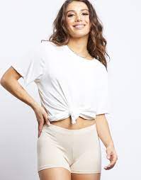 Our high waisted yoga shorts come in a massive range of colours, styles and sizes to suit all body types and occasions. Basic Nude Yoga Shorts Fashion Gal Clothing
