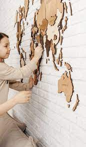 World Map Wooden Map Wood Wall Art Wooden Wall Decor Push Pin Map Wall Decor Christmas Gift 5th Anniversary Gift Rustic Wall Map Christmas Wall Decor Map Wall Decor Country House