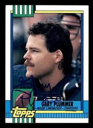 1990 Topps Football #396 Gary Plummer Signed Autograph (no COA) *d2