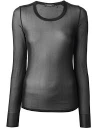 Like a sheer long sleeve top, which looks knockout layered over a bra top with some high waisted pants or high waisted shorts. Isabel Marant Long Sleeve Sheer Top In Black Lyst