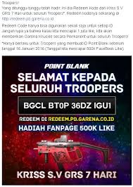 Cara tukar kode point blank. Senjata Point Blank Pb Terbaru Gratis Tanpa Hack Cheat Kriss S V Grs Mas Rudi
