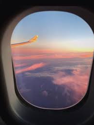 Winter Skies Plane Window Sunset Plane Window View Plane Window Sky Aesthetic