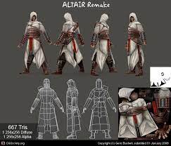 Altair | Low poly character, Low poly art, Character design