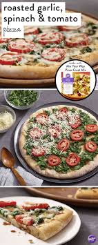 Roasted Garlic Spinach And Tomato Pizza Cooking Recipes Roasted Garlic Cooking
