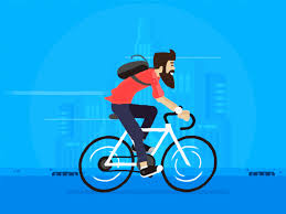 Cyclist Hipster Bike Illustration Motion Design Animation Animation Design