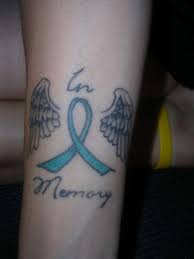 Ovarian cancer ribbon tattoo i did for a friend. Remembrance Tatoos Cancer Quotes Quotesgram