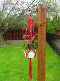 Macrame Plant Hanger W Crown 50 Raspberry Hanging Planter Macrame Pot Holder Plant Holder Hanging Ba Rope Plant Hanger Outdoor Plant Hanger Plant Hanger