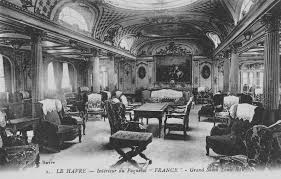 The First Class Grand Salon Lounge Decorative Homage To Le Roi Soleil Louis Xiv Of The Steamship France Of 1912 Flags Passenger Ship Cruise Ship Steamship