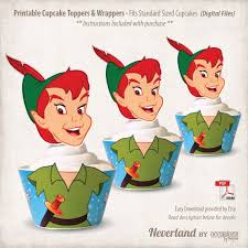 Instant Download Printable Peter Pan Cupcake Toppers Etsy Peter Pan Peter Pan Party Instant Download Printable