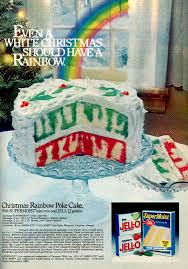 How To Make A Classic Christmas Rainbow Poke Cake 1980s Poke Cake Recipes Poke Cake Jello Cake