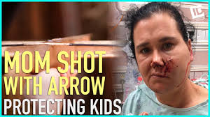 Mom Shot With Arrow While Protecting Kids
