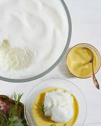 Lemony Snow Pudding With Tarragon Creme Anglaise Recipe Recipe Creme Anglaise Recipe Christmas Food Desserts Food