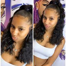 Pin By Alicia Allen On Loves These Hair Styles Half Up Half Down Short Hair Slick Hairstyles Hair Ponytail Styles