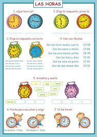 Las Horas Interactive And Downloadable Worksheet You Can Do The Exercises Online Or Download The Workshee Learning English For Kids Time Worksheets Worksheets