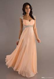 Under 50 Cheap 2015 A Line Empire Chiffon Bridesmaid Dresses Cap Sleeves Sweetheart Long Backless Orange Prom Dresses Chiffon Prom Dress Cap Sleeve Prom Dress