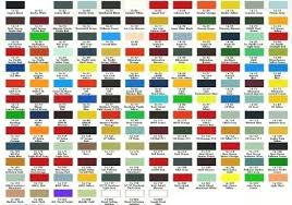 Timeless Car Paint Chart Color Chart Automotive Paint Color