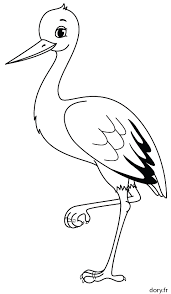 dessin a imprimer une cigogne coloriage hello kitty animaux de timbres au dos du livre