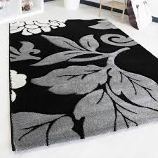 Mit dem schicken teppich aus 100% polypropylen bringen sie noch mehr wohnlichkeit in ihre vier wände. Wohnzimmerteppich Grau Gecarvt Florale Muster My906s 140x200