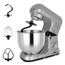 Mrk Mk36c Robot Patissier 1000w 5l 6 Vitesses Avec Fonction Pulse Melangeuravec Des Accessoires Inclus Batteurcrochet A Pate E Robot Patissier Fouet Couvercle