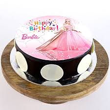 Pink and cheerful, bright and sweet. Buy Send Princess Barbie Chocolate Cream Cake Half Kg Online Ferns N Petals
