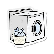 Generally shown with lathered bubbles. Sticker Of A Cartoon Washing Machine Stock Vector Illustration Of Quirky Laundry 147661764