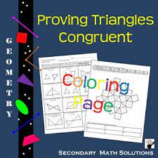 Cd and fe are parallel and cd = fe. Proving Triangles Congruent Coloring Activity By Secondary Math Solutions
