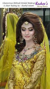 Glamorous Mehndi Mayoo N Bridal Makeup By Kashif Aslam By Kashee S Beauty Parlour Pakistani Bridal Makeup Bridal Makeup Looks Bridal Makeup