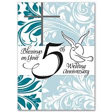Every 5th year wedding anniversary has gemstones associated with them, what better way to buy your wife or husband something special. Blessings On Your 5th Wedding Anniversary 5th Wedding Anniversary Card