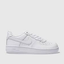 Nike air force 1 white boys. Kids Unisex White Nike Air Force 1 Trainers Schuh