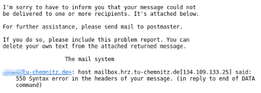 Hallo wally, ich habe versucht, mein konto in outlook express einzurichten. Fehler Bei Der Zustellung Von E Mail Was Tun Urz Community