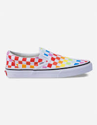 Black And White Rainbow Checkered Vans Vans Checkerboard Slip On Rainbow Shoes Vans Checkerboard Slip On Rainbow Vans Vans Checkerboard