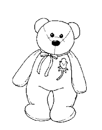 Ty Coloring Pages Coloring Activity Pages Beanie Baby Bear With Rose Coloring Page Silhouettes Doodles Bear Coloring Pages Baby Coloring Pages Col