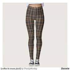 Coffee Amp Cream Plaid Leggings Beautiful Yoga Pants Exercise Leggings And Running Tights Health Colorful Workout Outfits Fashion Women S Leggings