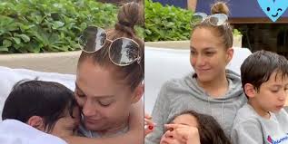 Jennifer lopez and alex rodriguez swap outfits in a hilarious flip the switch tiktok video. Jennifer Lopez Is Glowing Without Makeup In These Sweet Moments With Her Kids Flipboard