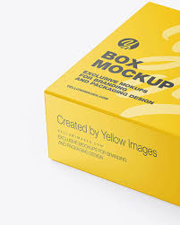 Download Glossy Box Mockup In Box Mockups On Yellow Images Object Mockups PSD Mockup Templates