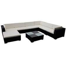 Vidaxl Outdoor Lounge Set 24 Piece Wicker Poly Rattan Black Garden Patio Sofa Patio Seating Black Patio Sofa Set Rattan Corner Sofa Outdoor Lounge Set