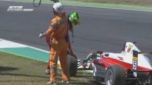 The two haas cars at the back of the field nearly had an almighty collision as they fought on the long main straight. Italian Formula 4 2016 Mugello Mick Schumacher Crash Out His Teammate Youtube